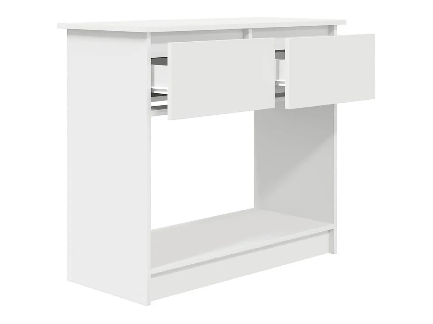 Mesa consola con cajones blanca 85,5x38,5x74,5 cm