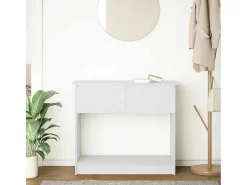 Mesa consola con cajones blanca 85,5x38,5x74,5 cm