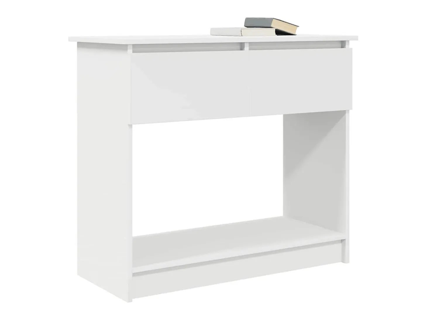 Mesa consola con cajones blanca 85,5x38,5x74,5 cm