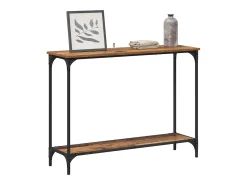 Mesa Consola con estante Madera vieja 101 x 30.5 x 75 cm
