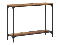 Mesa Consola con estante Madera vieja 101 x 30.5 x 75 cm