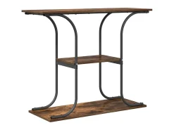 Mesa Consola con estante Roble ahumado 101 x 35 x 80.5 cm