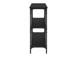 Mesa Consola con estante Roble negro 200 x 29 x 75 cm