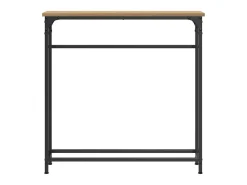 Mesa Consola con estante Roble artisan 75 x 19.5 x 75 cm