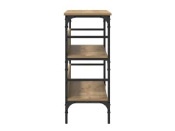 Mesa Consola con estante Roble artisan 100 x 32 x 75 cm