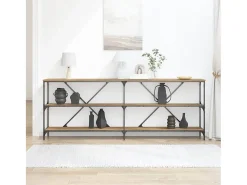 Mesa Consola con estante Otro Roble artisan 180 x 30 x 75 cm