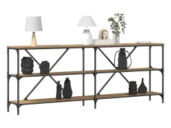 Mesa Consola con estante Otro Roble artisan 180 x 30 x 75 cm