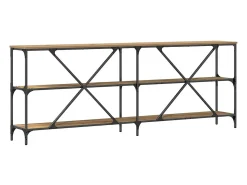 Mesa Consola con estante Otro Roble artisan 180 x 30 x 75 cm