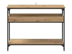 Mesa Consola con estante Roble artisan 100 x 29 x 75 cm
