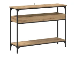 Mesa Consola con estante Roble artisan 100 x 29 x 75 cm