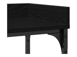 Mesa Consola con estante Roble negro 100 x 30 x 80 cm