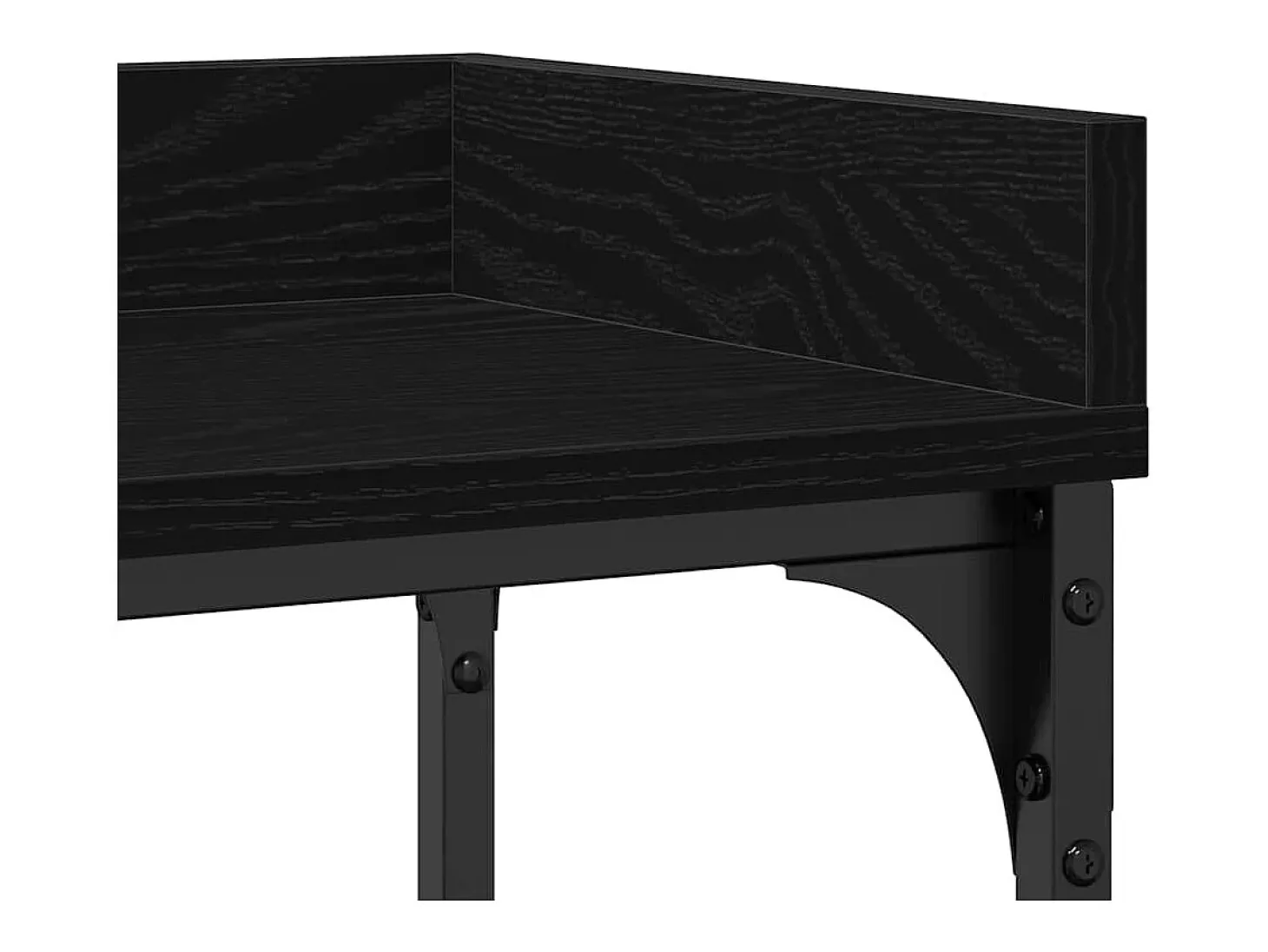 Mesa Consola con estante Roble negro 100 x 30 x 80 cm
