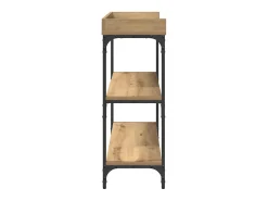 Mesa Consola con estante Roble artisan 100 x 30 x 80 cm