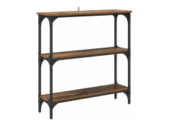 Mesa Consola con estante Madera vieja 75 x 22.5 x 75 cm