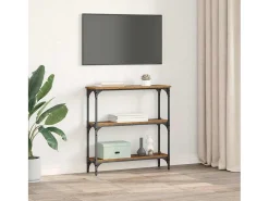 Mesa Consola con estante Madera vieja 75 x 22.5 x 75 cm