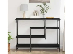 Mesa Consola con estante Roble negro 100 x 35 x 75 cm