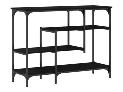 Mesa Consola con estante Roble negro 100 x 35 x 75 cm