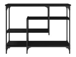 Mesa Consola con estante Roble negro 100 x 35 x 75 cm