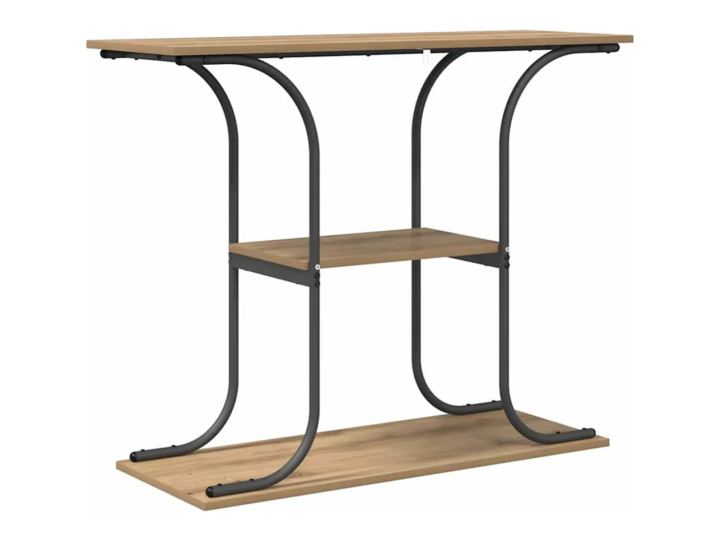 Mesa Consola con estante Roble artisan 101 x 35 x 80.5 cm