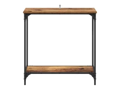 Mesa Consola con estante Madera vieja 75 x 30.5 x 75 cm