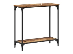 Mesa Consola con estante Madera vieja 75 x 30.5 x 75 cm