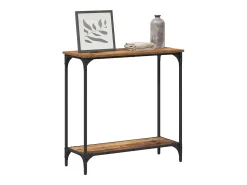 Mesa Consola con estante Madera vieja 75 x 30.5 x 75 cm