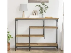 Mesa Consola con estante Roble artisan 100 x 35 x 75 cm
