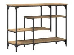 Mesa Consola con estante Roble artisan 100 x 35 x 75 cm