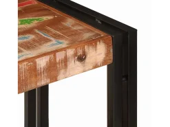 Mesa Consola con estante Multicolor madera maciza reciclada