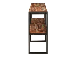 Mesa Consola con estante Multicolor madera maciza reciclada
