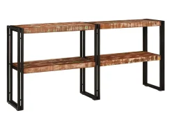 Mesa Consola con estante Multicolor madera maciza reciclada