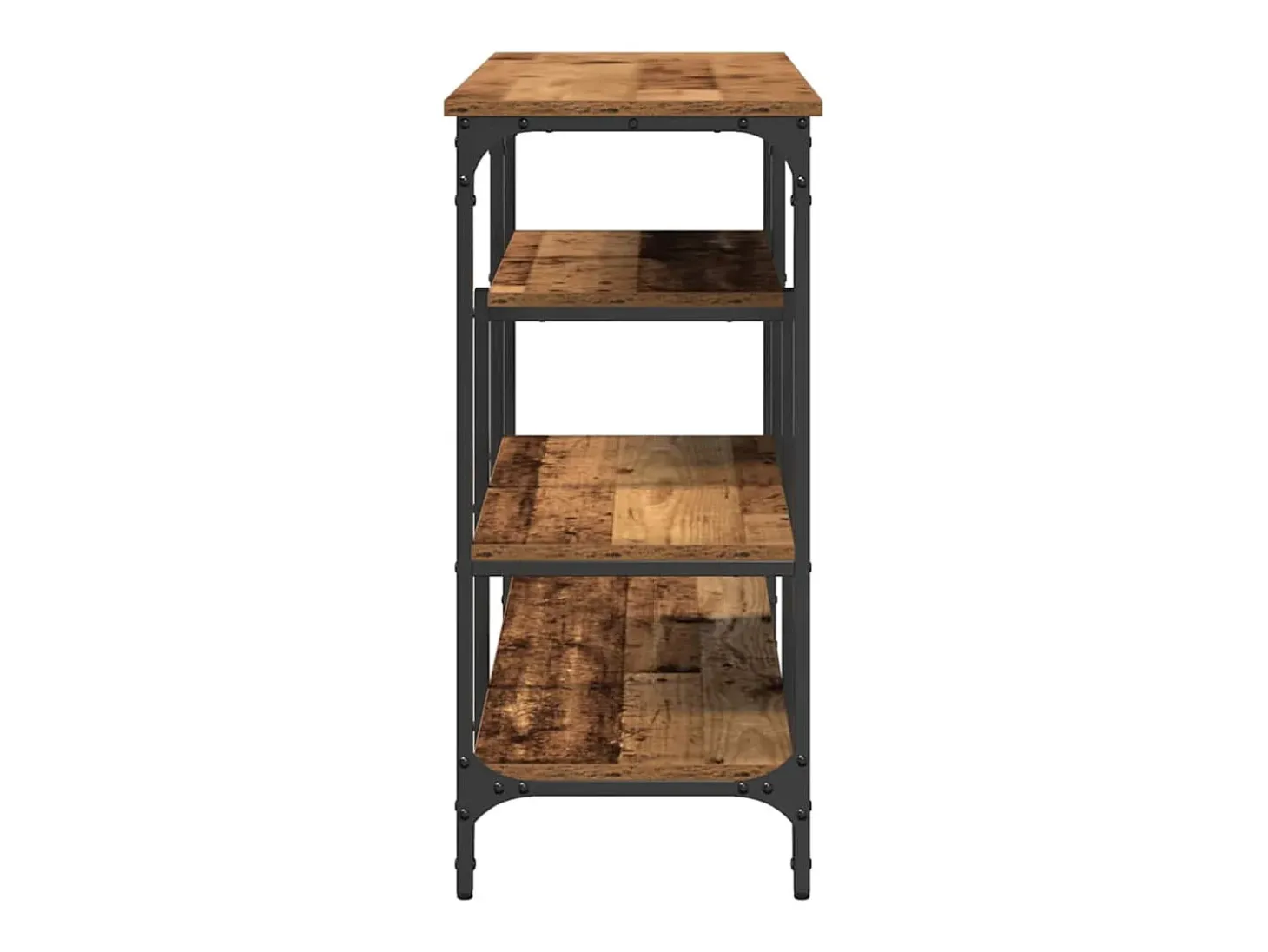 Mesa Consola con estante Madera vieja 100 x 35 x 75 cm