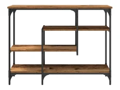Mesa Consola con estante Madera vieja 100 x 35 x 75 cm