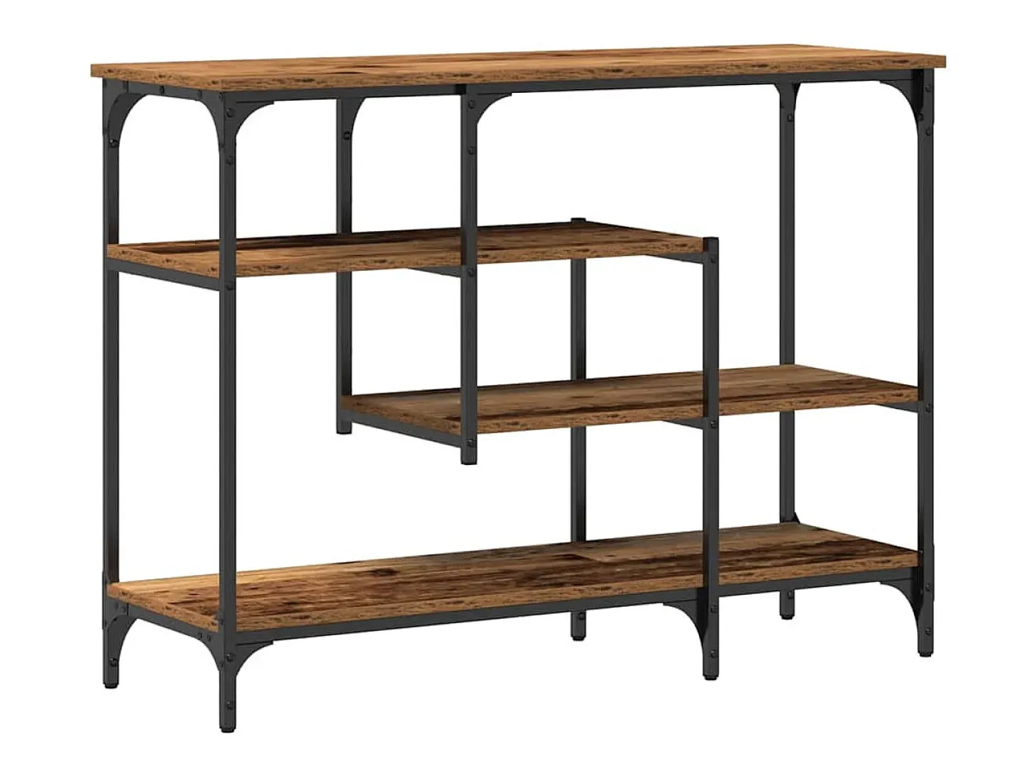 Mesa Consola con estante Madera vieja 100 x 35 x 75 cm