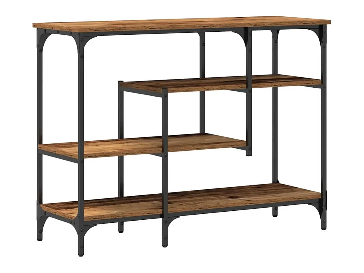 Mesa Consola con estante Madera vieja 100 x 35 x 75 cm