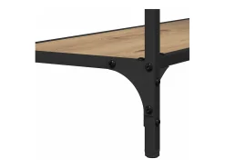 Mesa Consola con estante Roble artisan 75 x 30.5 x 75 cm