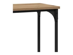 Mesa Consola con estante Roble artisan 75 x 30.5 x 75 cm
