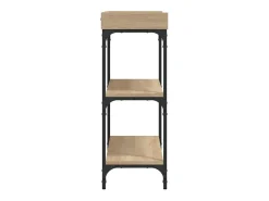 Mesa consola con estantes roble Sonoma 100x30x80 cm ES246012