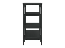 Mesa consola con estantes negro 100x35x75 cm
