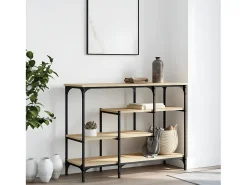 Mesa consola con estantes roble Sonoma 100x35x75 cm ES881815