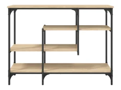 Mesa consola con estantes roble Sonoma 100x35x75 cm ES881815