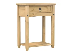 Mesa consola Corona madera maciza de pino 55x35x73 cm