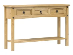 Mesa consola Corona madera maciza de pino 114x34,5x73 cm ES333280