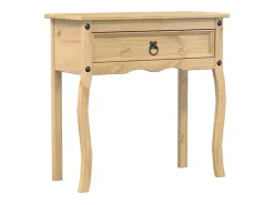 Mesa consola Corona madera maciza de pino 73x35x73 cm