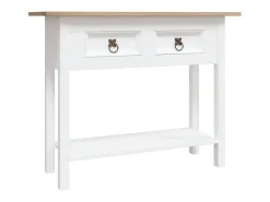 Mesa consola Corona Range de pino mexicano blanco 90x34,5x73 cm ES700929