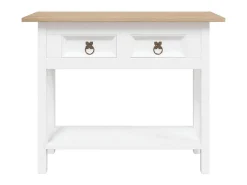 Mesa consola Corona Range de pino mexicano blanco 90x34,5x73 cm ES700929