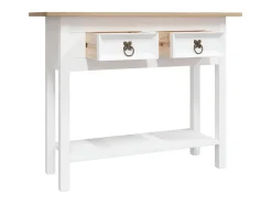 Mesa consola Corona Range de pino mexicano blanco 90x34,5x73 cm ES700929