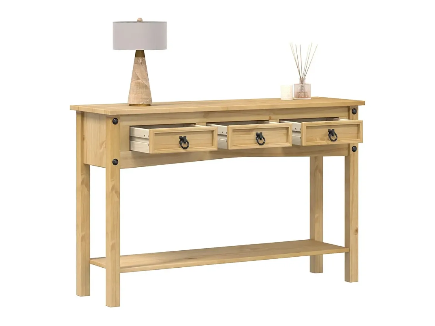 Mesa consola "Corona" 114x34,5x73 cm Madera maciza de pino