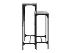 Mesa consola de 2 piezas, gris sonoma, madera de ingeniería