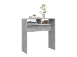 Mesa consola de aglomerado gris hormigón 78x30x80 cm